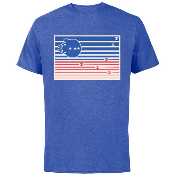 Star Wars Stars and Stripes July 4th - Short Sleeve Cotton T-Shirt for Adults - Customized-Royal Heather