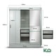 thumbnail image 5 of Armario Closet Moderno Con Espejo 3 Puertas 2 Cajones Blanco Kingsman Moderno, 5 of 8