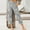 Gray, variant on Aloohaidyvio Womens Pants,Women'S Printing Straight Leg All-Match Casual Pants 7-Point Pants Plus Size