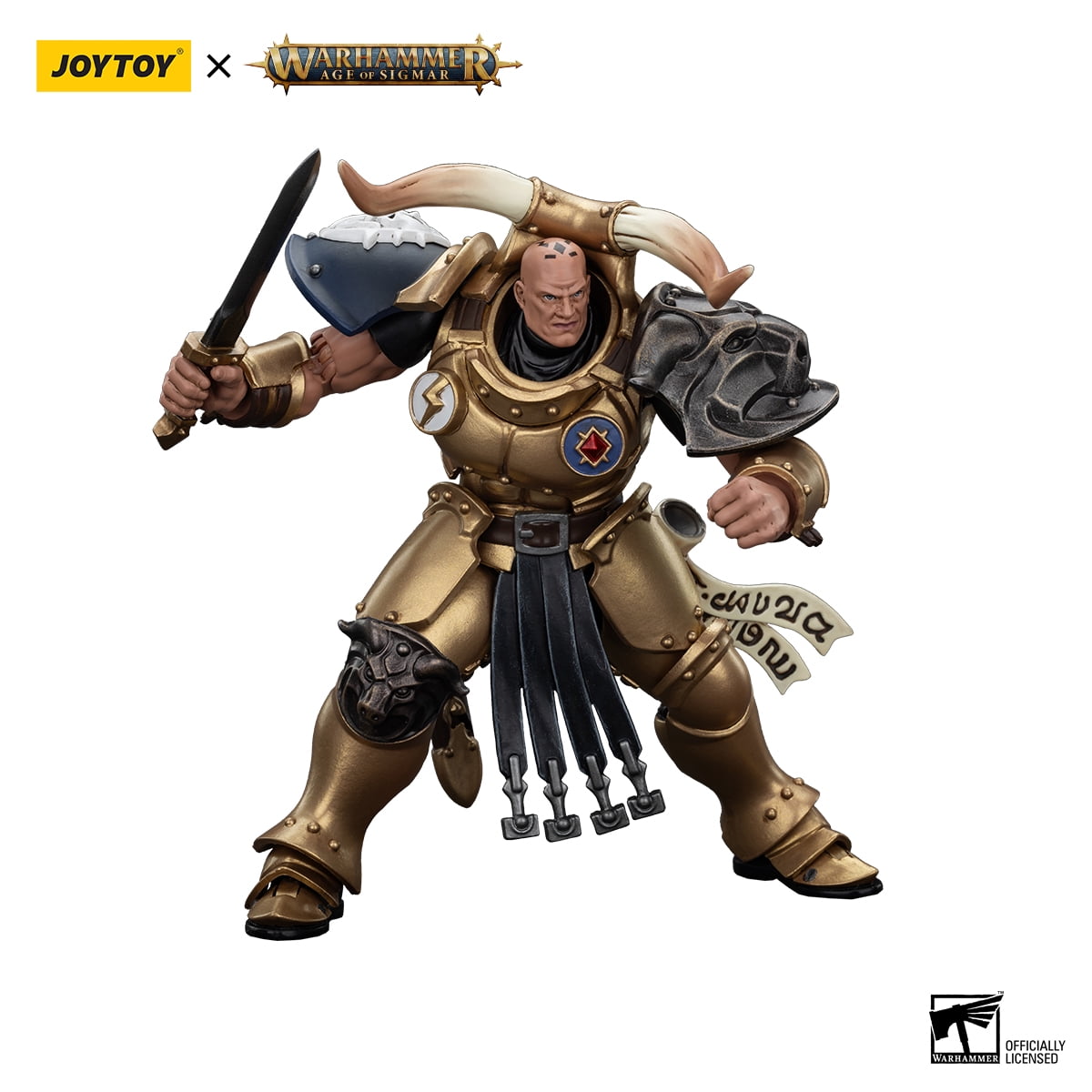 JOYTOY Warhammer 40K Stormcast Eternals The Blacktalons Rostus Oxenhammer Collection Model