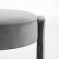 thumbnail image 4 of VKNOW Velvet Ottoman Mordern Round Vanity Stool Chair Soft Foot Stool Ottoman for Living Room Foot Rest (Gray), 4 of 14
