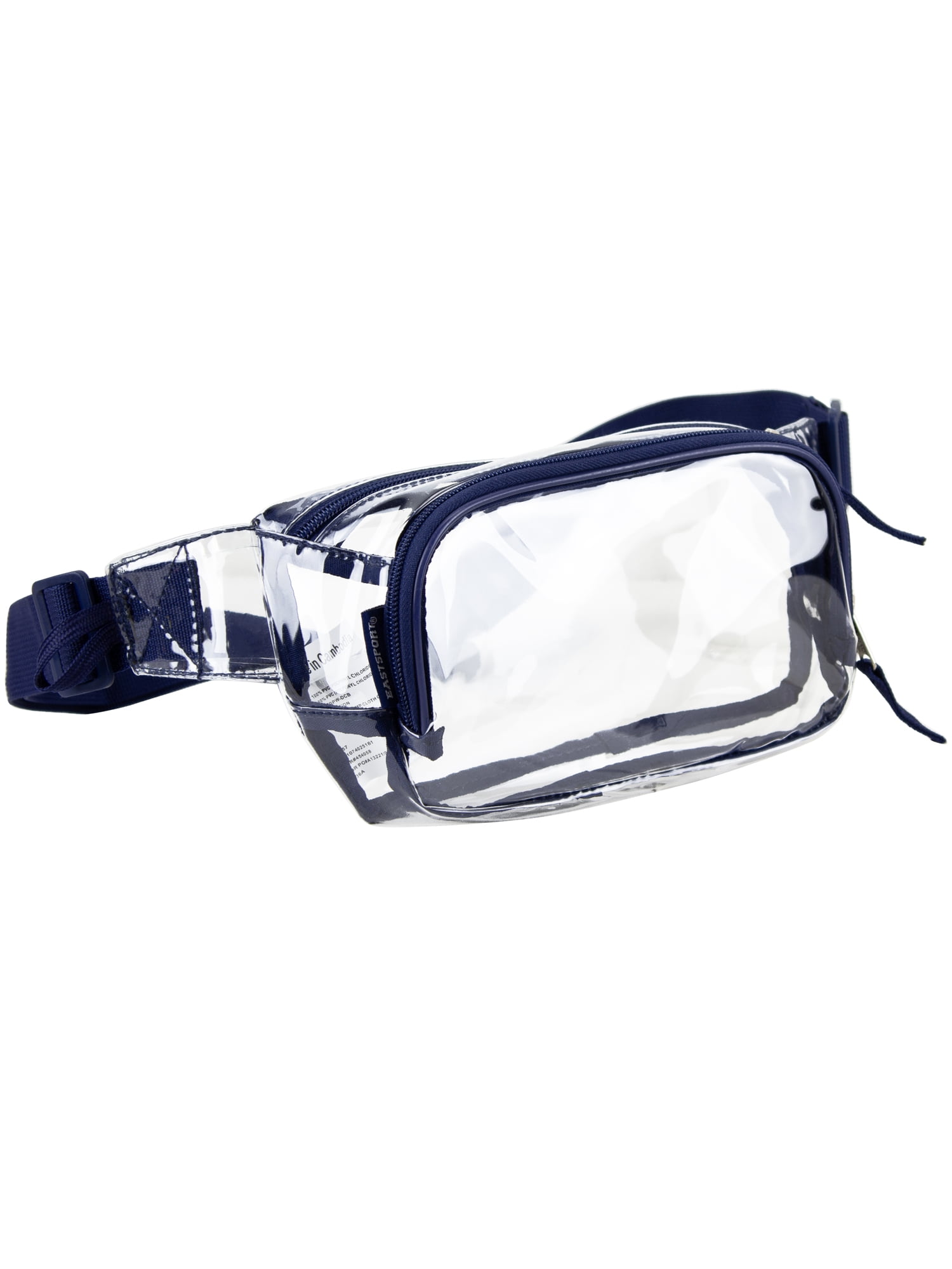 Eastsport Unisex Adjustable Strap Waist Fanny Pack in Transparent Blue