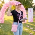thumbnail image 4 of Domuza Breast Cancer Shirts for Women Pink Ribbon Graphic Cancer Survivor Short Sleeve V Neck Shirts ,in October We Wear Pink Tops M, 4 of 4