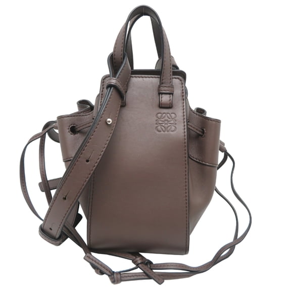 Pre-Owned Loewe Hammock Mini Women's Handbag in Brown Calfskin