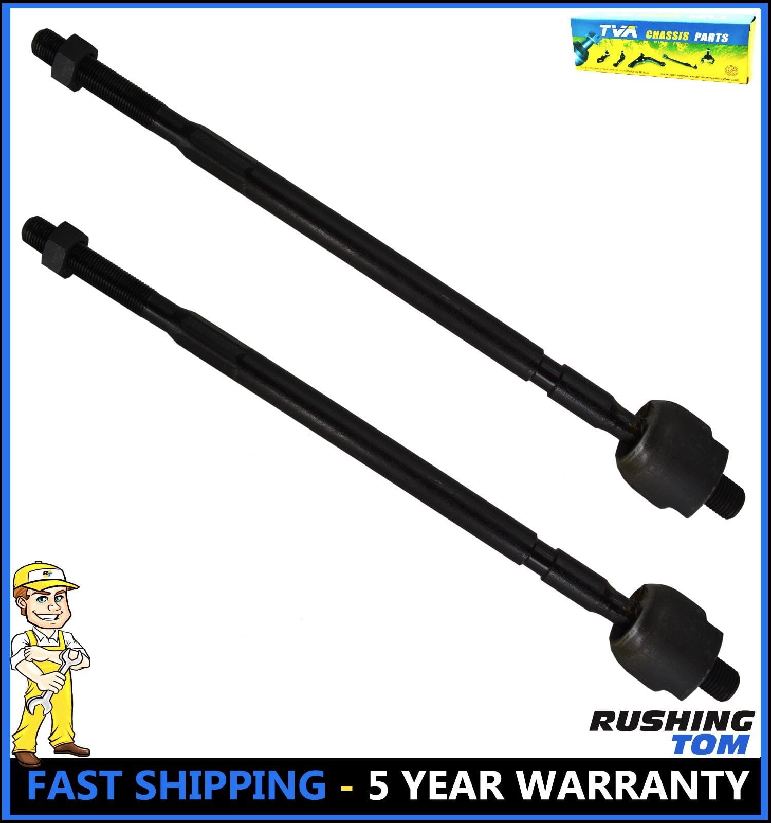 Pair of Front Inner Tie Rod Ends For Corolla Toyota Corolla 1984 Rack End EV178