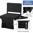 thumbnail image 3 of Cyclone Sound 2-Pack of Stadium Seat for Bleachers with Padded Cushion Foldable Stadium Chairs with Strap and Cup Holder, 3 of 5