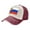 Dark Red, variant on Russian-Flag Baseball Cap Distressed Adjustable Vintage Cotton Denim Hat for Women Men