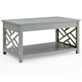 thumbnail image 1 of Alaterre Coventry Wood Coffee Table, Versatile Design with Open-Detailing and Additional Storage, Square Shape, Gray, 1 of 5