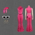 thumbnail image 3 of Disfraz de Margot Barbei para mujer, vestido rosa, disfraz de película Barbei, ropa para mujer adulta, juego de rol, fantasía, disfraz de Halloween, 3 of 5
