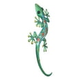 thumbnail image 3 of Ebros Crawling Green Metal Lizard Gecko with Blue Glass Body Wall Decor 18.5"L, 3 of 5