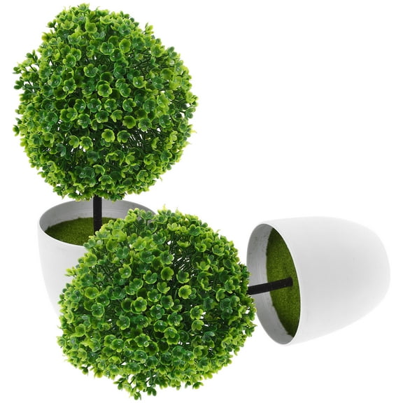 FOMIYES  2 Pcs Artificial Topiary Plants Boxwood Balls Indoor Outdoor Office