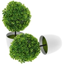 FOMIYES 2 Pcs Artificial Topiary Plants Boxwood Balls Indoor Outdoor Office