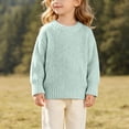 thumbnail image 2 of HAiming Kids Sweaters Long Sleeve Ribbed Knit Solid Color Casual Pullover Undershirts Fall Winter Going out Sweatshirts, 2 of 9