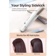 thumbnail image 2 of Cordless Hair Straightener, Negative Ion Flat Iron with 4-Level Temperature Control, Anti-Static Hair Iron, White, 2 of 14
