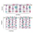 thumbnail image 6 of Kitchen Curtains 24 Inch Short - 3 Panel Set, Seashell Starfish Nautical Print, Rod Pocket Window Curtain for Tropical Beach Farmhouse, Sea Coral Cute Design, Easy Wash, 6 of 6