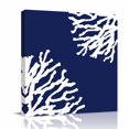 thumbnail image 2 of Canvas Wall Art Sea White Coral Blue Canvas Art Print Marine Background Modern Art Pictures Wall Decor for Living Room Bedroom Artwork Decorations Stretched Framed Ready to Hang 10"x10", 2 of 9