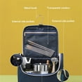 thumbnail image 4 of Leather Makeup Bag Large Deep Handbag Traveling Cosmetic Organizer for Women, 4 of 6