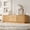 Acacia Wood, variant on U-Can Modern TV Stand, for the living room or home, Open Center Drawers, Smooth-Gliding Drawers, Hidden Sliding Storage