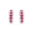 thumbnail image 2 of VRJewels Diamond Ruby Clip on Wedding Earrings for Women in 14k Solid White Gold, 2 of 3