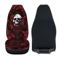 thumbnail image 6 of POLERO Red Rose Skull Print Vehicle Seat Covers for Sedan, Set of 2 Anti-Scratch Front Seat Cover Washable Lightweight Automotive Vehicle Seat Covers, 6 of 13