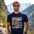 thumbnail image 3 of Kings Are Born on September 14 T-Shirt, Vintage Birthday Shirt for Men, Perfect Gift for September Birthday, 3 of 4