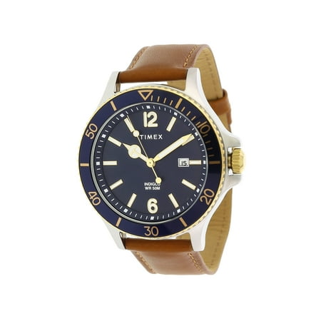 Timex Men's Harborside TW2R64500 Blue Leather Analog Quartz Fashion Watch | Walmart Canada