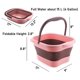 thumbnail image 2 of Bañera para pies ZHAOCHENG plegable de plástico rosa con mango, 2 of 5