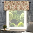 thumbnail image 4 of Rose Fall Farmhouse Short Window Curtain Valances, Thanksgiving Vintage Pastoral Botanical Flowers Rod Pocket Kitchen Valances for Living Room Bedroom Bathroom Cafe 60" x 18", 4 of 8