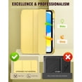 thumbnail image 2 of Funda compatible con iPad de 10.ª generación (2022, 10,9 pulgadas) - [Ultradelgada] Funda transparente a prueba de golpes con portalápices integrado y función de encendido y apagado automático, 2 of 5