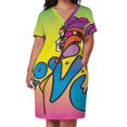 thumbnail image 2 of Peter Max - Pintura digital para mujer, vestido holgado con bolsillos, vestidos de lujo, ropa de verano, 2 of 6