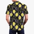 thumbnail image 3 of Balery Lavender Flowers Printed Men’s Short Sleeve Polo Shirt, Midweight Men's Shirt,Golf Polo shirts -XX-Large, 3 of 8