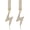 01 Gold, variant on Lightning Bolt Dangle Earrings 14K Gold Plated 5A+ Cubic Zirconia Hanging Hoop Lightning Drop Cool Dangling Earrings For Men Women Trendy