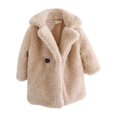 thumbnail image 1 of Gibobby Chamarra niñaAbrigo para niñas pequeñas, chaqueta gruesa a de viento de invierno, chaqueta de abrigo con botones de forro polar cálido para niños(Caqui, 2-3 Años), 1 of 4