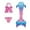 6-Pink, variant on LRen Mermaid Tail Swimsuit for Girls 3pcs Ruffles Sequin Top Fish Tail Set Girl Swimsuits Cute Sling Bikini Rash Guard Girls'swimwear Bikini 3pc Set