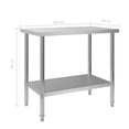thumbnail image 3 of vidaXL Table de Cuisine 100x60x85 cm Acier Inoxydable, 3 of 4