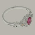 thumbnail image 4 of LBG British Made 925 Sterling Silver Natural Ruby & Opal Womens Engagement Ring - 33 size options - Size 11, 4 of 7