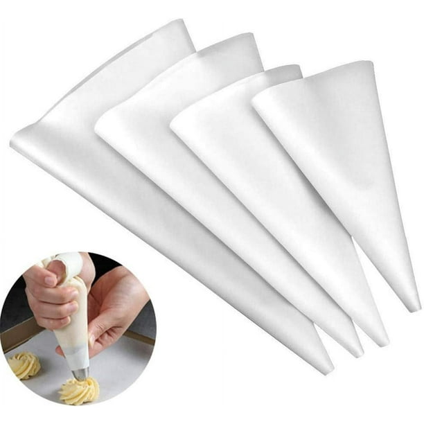 4 piezas de manga pastelera de silicona reutilizable extra grande/grande/mediana/pequeña mangas pasteleras profesionales para glaseado y decoración de pasteles, fondant, azúcar
