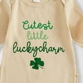 thumbnail image 6 of Leey-World My First St Patricks Day Baby Girl Boy Outfit Mamas Lucky Charm Romper Jumpsuit Spring Newborn Infant Clothes|Beige,NewBorn, 6 of 7