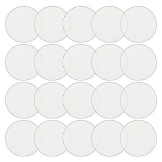 20PCS Acrylic Plexi Circle Round Disc,Acrylic Display Base,Acrylic Disks  Plexiglass Circles 1/8 (Clear, 3)
