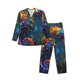 thumbnail image 1 of Balery Neon Seahorse Underwater Realm Pijama para Hombre de Dos Piezas con Manga Larga, Conjunto de Dormir y Descanso Suave con Bolsillos-Large, 1 of 7