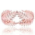 thumbnail image 2 of LSQii Headband for Women Fairy Style Elegant Sweet Hair Band Floral Leaf Garland Hair Wreath Boho Outfits for Bridal Wedding Spring Summer Rose Gold, 2 of 2