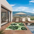 thumbnail image 2 of Palm Leaf Outdoor Rug 5x8 Ft, Non Slip Washable Area Rug, Tropical Plant Country Green Summer Patio Rugs Carpet Runner, Large Floor Mat for Indoor/Outdoor Deck Porch Camping, 2 of 8