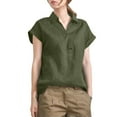 thumbnail image 3 of Eashery Button Down Shirt Women Loose Soft Vest Womens White Button Down Shirt Green XL, 3 of 5