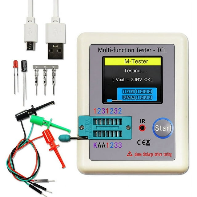 -TC1 TC1 Display Multifunctional TFT Backlight Transistor Tester for Diode Triode Capacitor Resistor Transistor