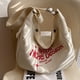 thumbnail image 4 of Bolso Bandolera Lona Bolso Bandolera Suave Gran Capacidad para El (Blanco), 4 of 9
