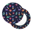 thumbnail image 2 of Vsdgher Space Dinosaur Print Stool Covers Round,Stretch Round Stool Covers Washable Stool Cushion Slipcover Elastic Chair Covers for 12-14 Inch Chair, 2 of 7