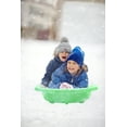 thumbnail image 6 of Toboggan Snow Sled for Kids and Adults, 46" Heavy Duty Plastic Open Back Slider with Handles and Hole for Pull Ropes- (Ropes Excluded) Kid and Adult Winter Fun, Green, 3 Pack, by Superio, 6 of 11