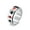 Silver, variant on Unisex Titanium Steel Ring Featuring Spades Hearts Peach Clubs Diamond Playing Card Pattern 8mm Wide Band Gold
