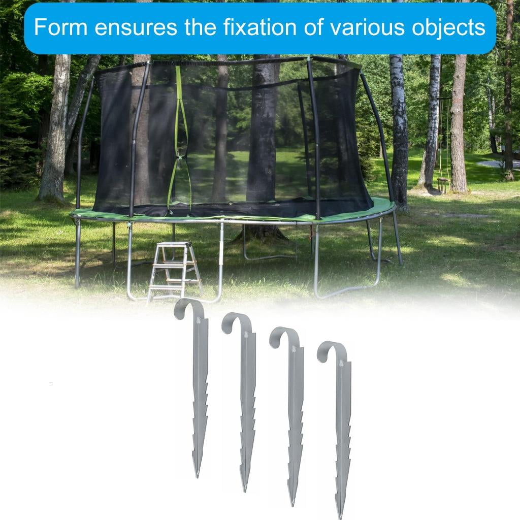 4Pcs Ground Stakes Tent Trampoline Ground Stake Fixing Anchors Easy to Install