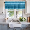 thumbnail image 2 of Blue Stripe Valances for Windows Funny Horizontal Stripes Rod Pocket Curtain Valance Window Treatment Short Curtains for Kitchen Living Room, 60"x18", 2 of 9